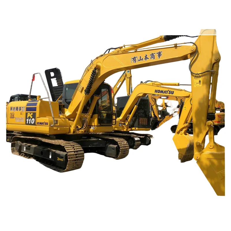 Free shipping Komatsu PC110 Used hydraulic crawler excavators 11ton PC110-7 Second-hand bucket diggers