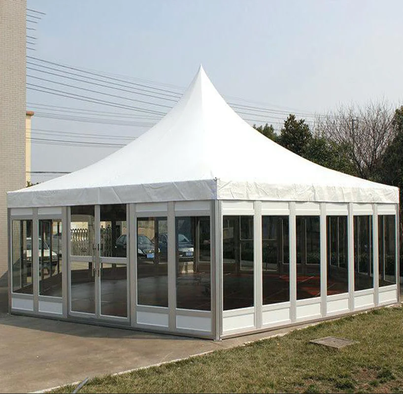Hot sale 4x4 high peak  3 X 3M Pagoda Tent Canopy Gazebo Aluminum Frame For Trade Show Beach Party Peak event tent