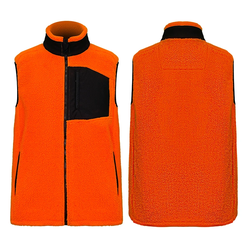wholesale winter custom jacket polar fleece vest men 100% polyester fishing hunting windproof vest men fleece vest