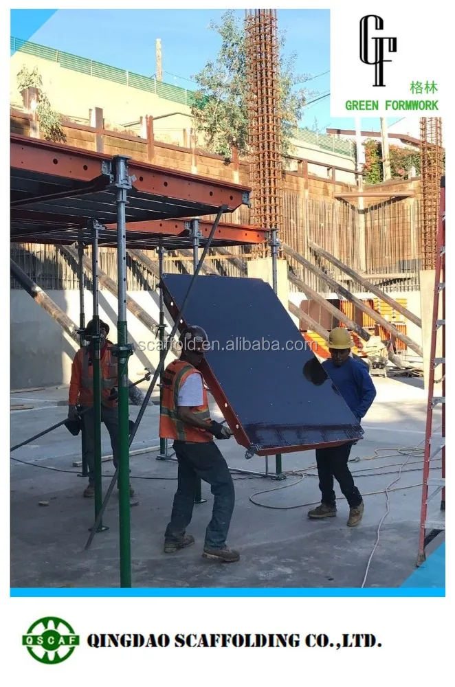 Green Formwork Steel panel-prop formwork system with early stripping mechanism