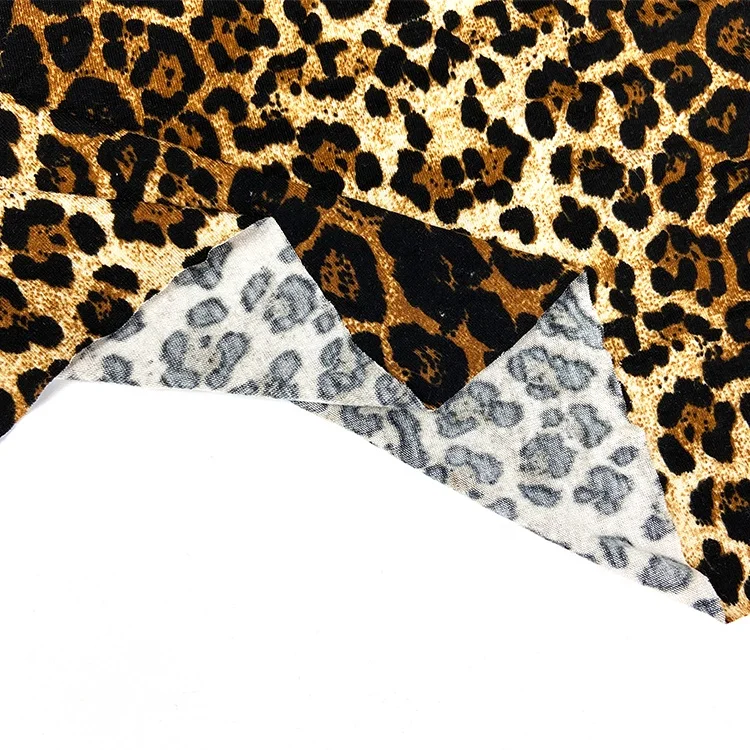 Leopard Printed Rayon Fabrics Customizable Leopard Pattern Classic Tie Dye Clothing Rayon Fabric