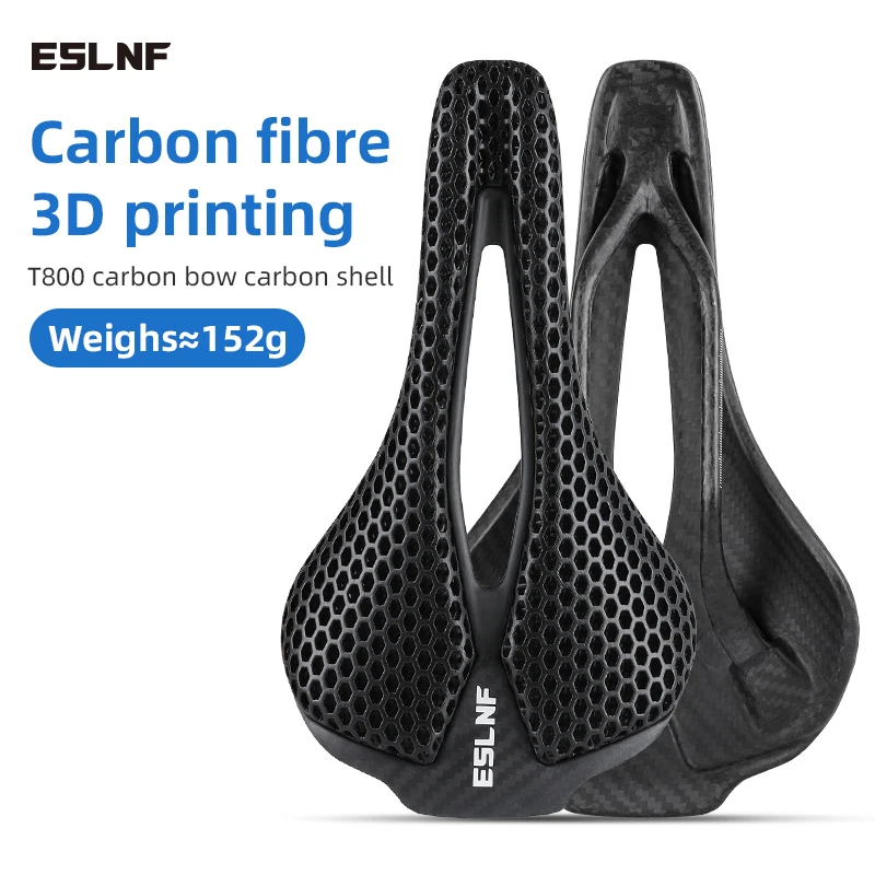 3D Printed  Carbon Saddle Lightweight Honeycomb Racing Saddles Bike Seat Cushion Bicycle Saddle