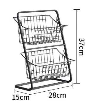 Iron Desktop Shelf Snacks Sundries Easy Handling Cradle Organiser Kitchen Living Room Bathroom Storage Durable Metal Material