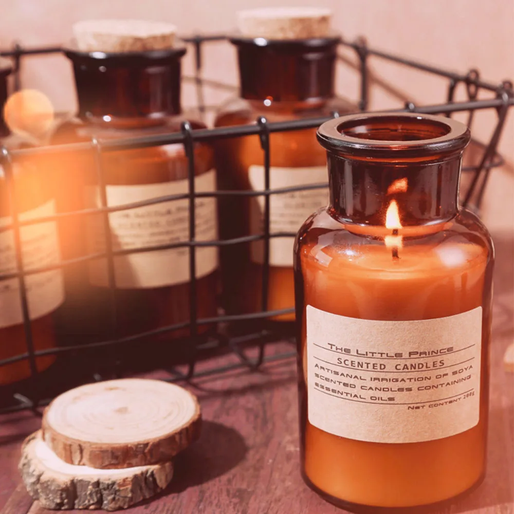 Home Decoration paraffin wax Glass customized aromatherapy oil led scented candle