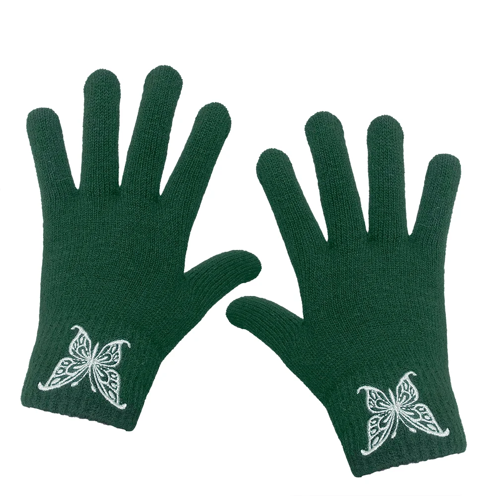 Лучшая & Wecan акриловая эластичная вязаная Волшебная термоперчатка с вышивкой для зимнего активного