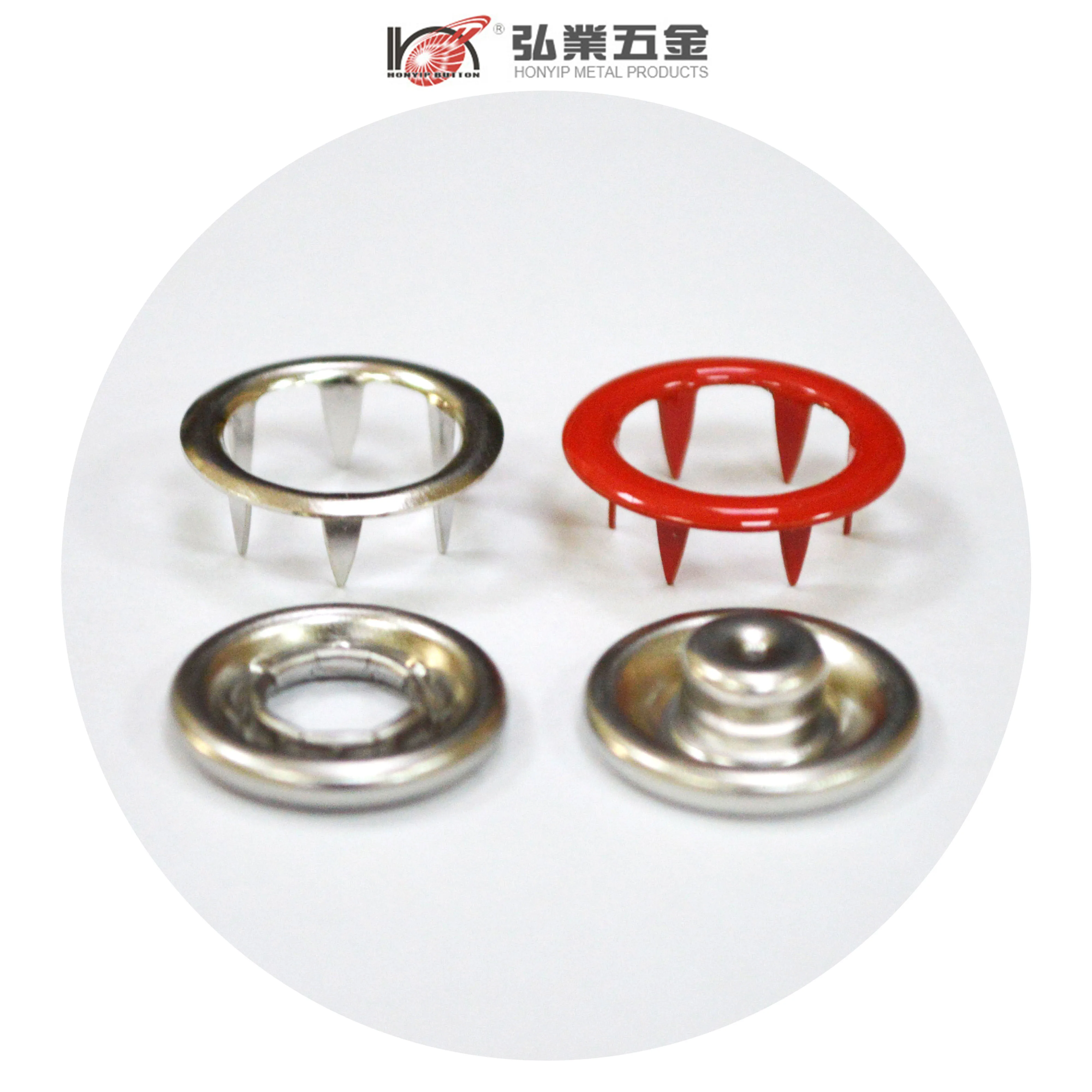 Factory Wholesale 12mm Prong Snap Buttons