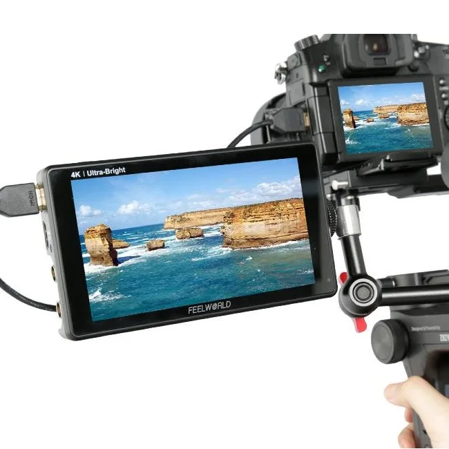 Feel World LUT6S 6 Inch 2600nits HDR/3D LUT Touch Screen DSLR Camera Field Monitor 3G-SDI 4K HDM 1920X1080 SDI HDR Field Monitor