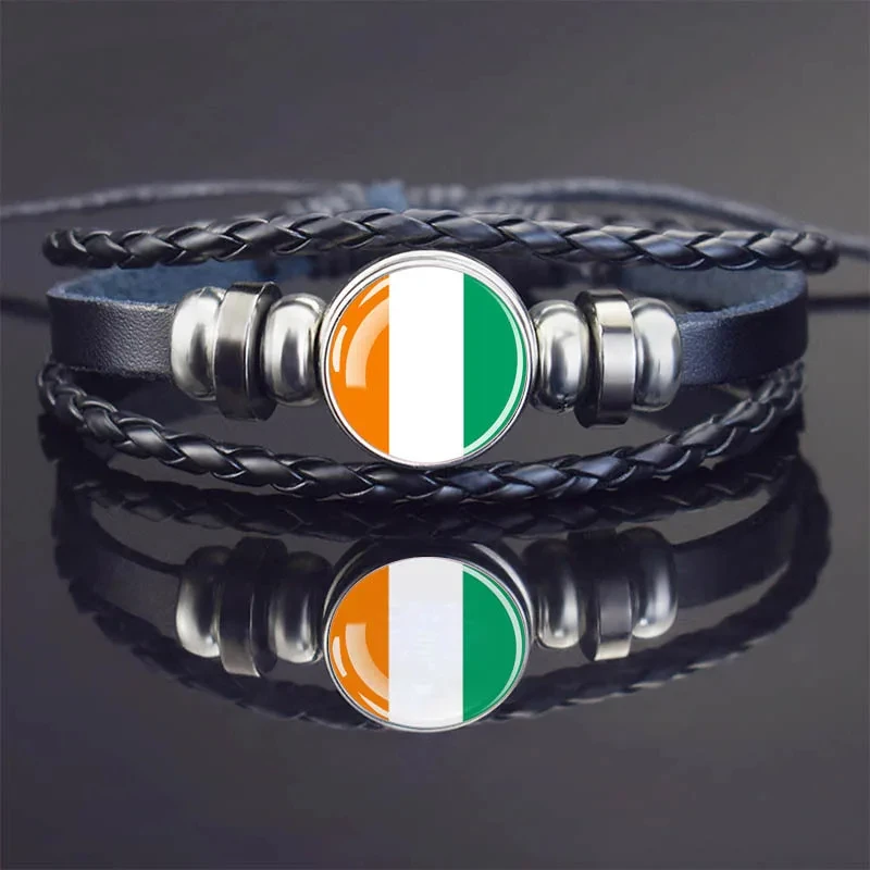 Custom Various Countries Europe Africa Asian Syrian Congo German Chad Bangladesh Kenyan Spanish Somali Somalia Flag Bracelets