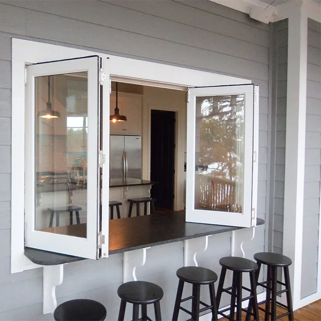 Store Front Price China Wholesale Bi Folding Window Bi-Folding Fold Up Huge Aluminum Glass Windows