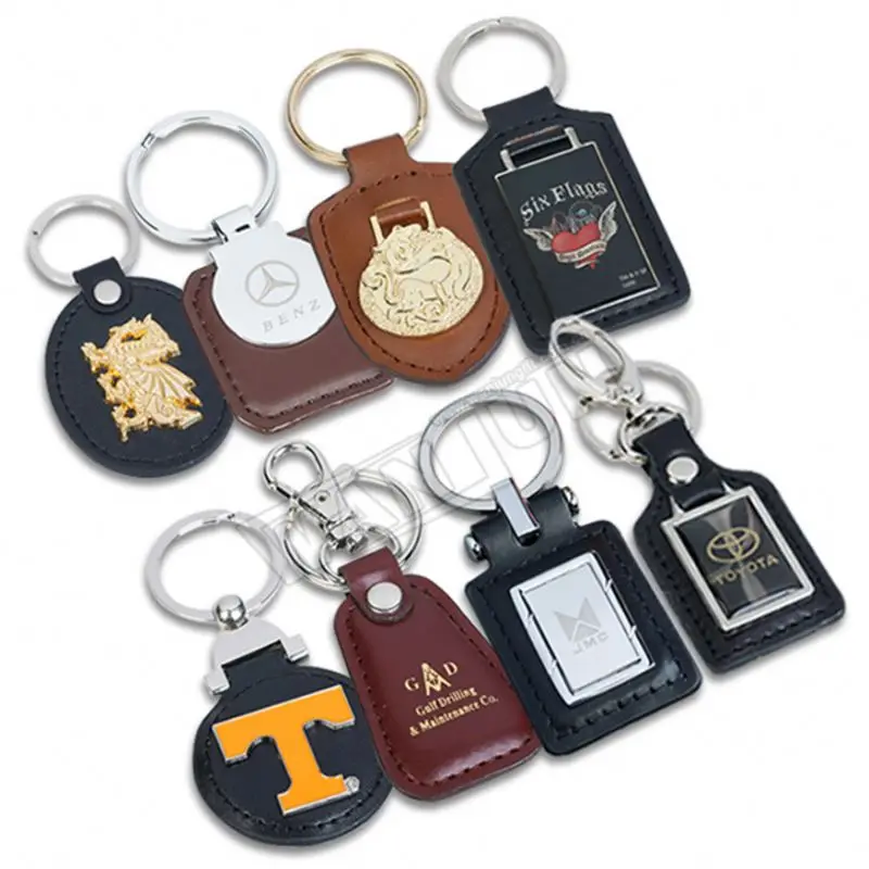 
Manufacturing Professional Custom Wholesale Cheap Leather Bracelet Keychain 