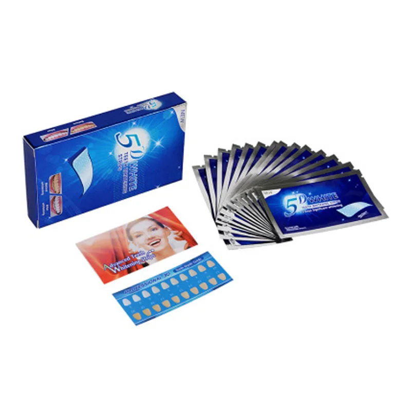 5D Professional Effect 7 Pouches Oral Hygiene Teeth Whitening Strips Home Use tooth whitening strips