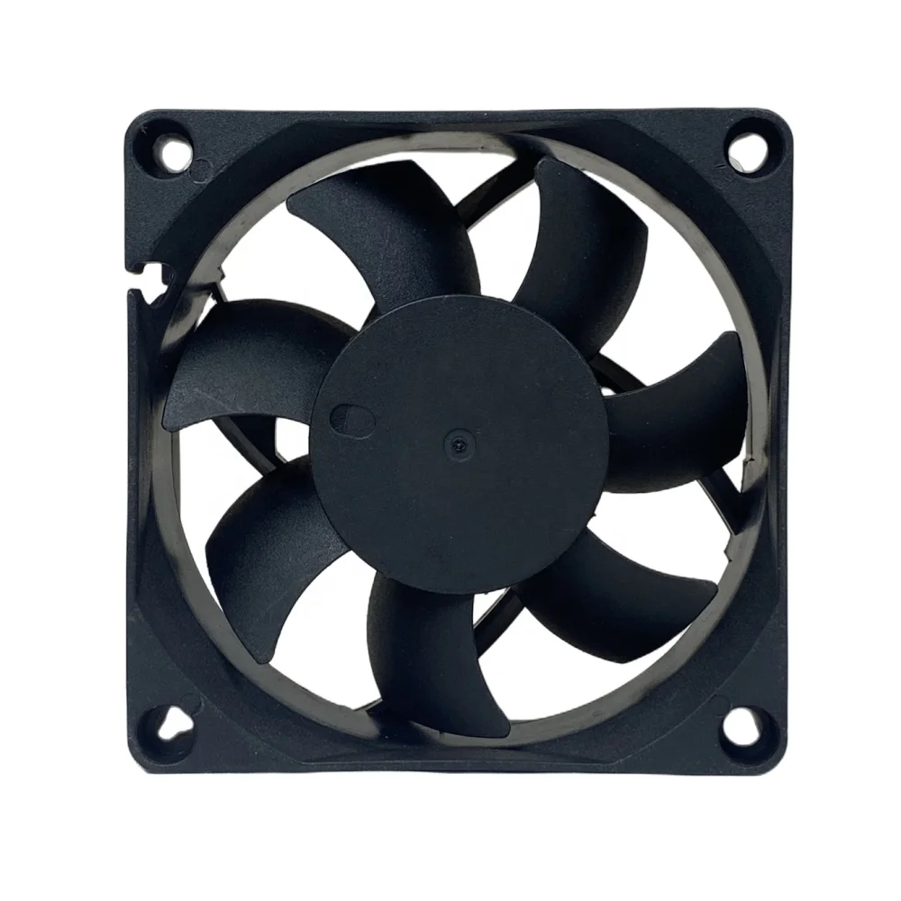 GX7025 12V/24V 70x70x25mm MEIXING DC Axial Fan Ball Sleeve Plastic Case Plastic Fan Blade Back High Speed Cooling Radiastor Fan
