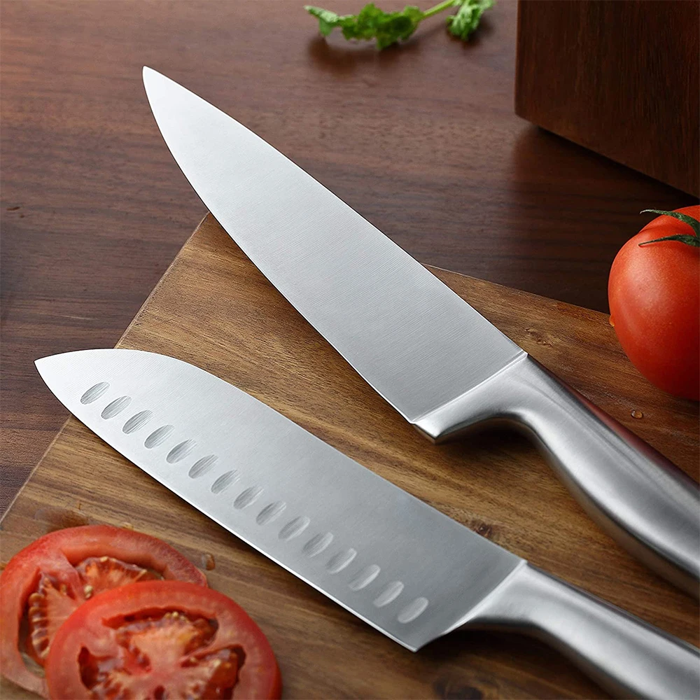  Amazon hot selling knives set 11 pieces german stainless steel kitchen knife chef with