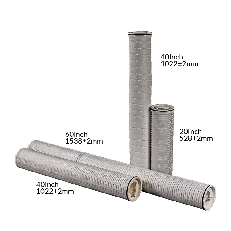 High dirt holding capacity quick change 40 inch industrial PP pleated sediment filter cartridge waste water treatment machinery