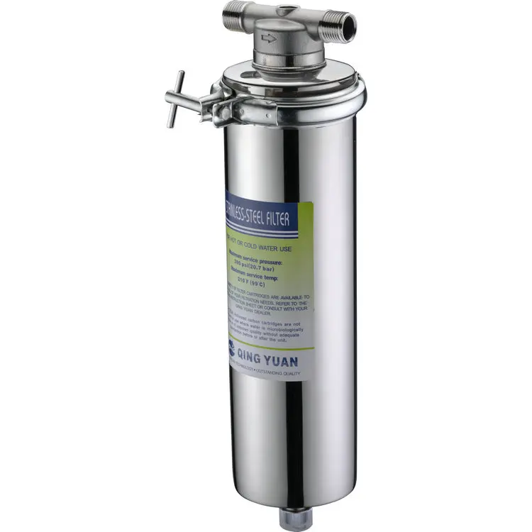 HONG HUI GS-10C Wholehouse Stainless Steel Water Filter System Cartridge Clear Water Filter Housing