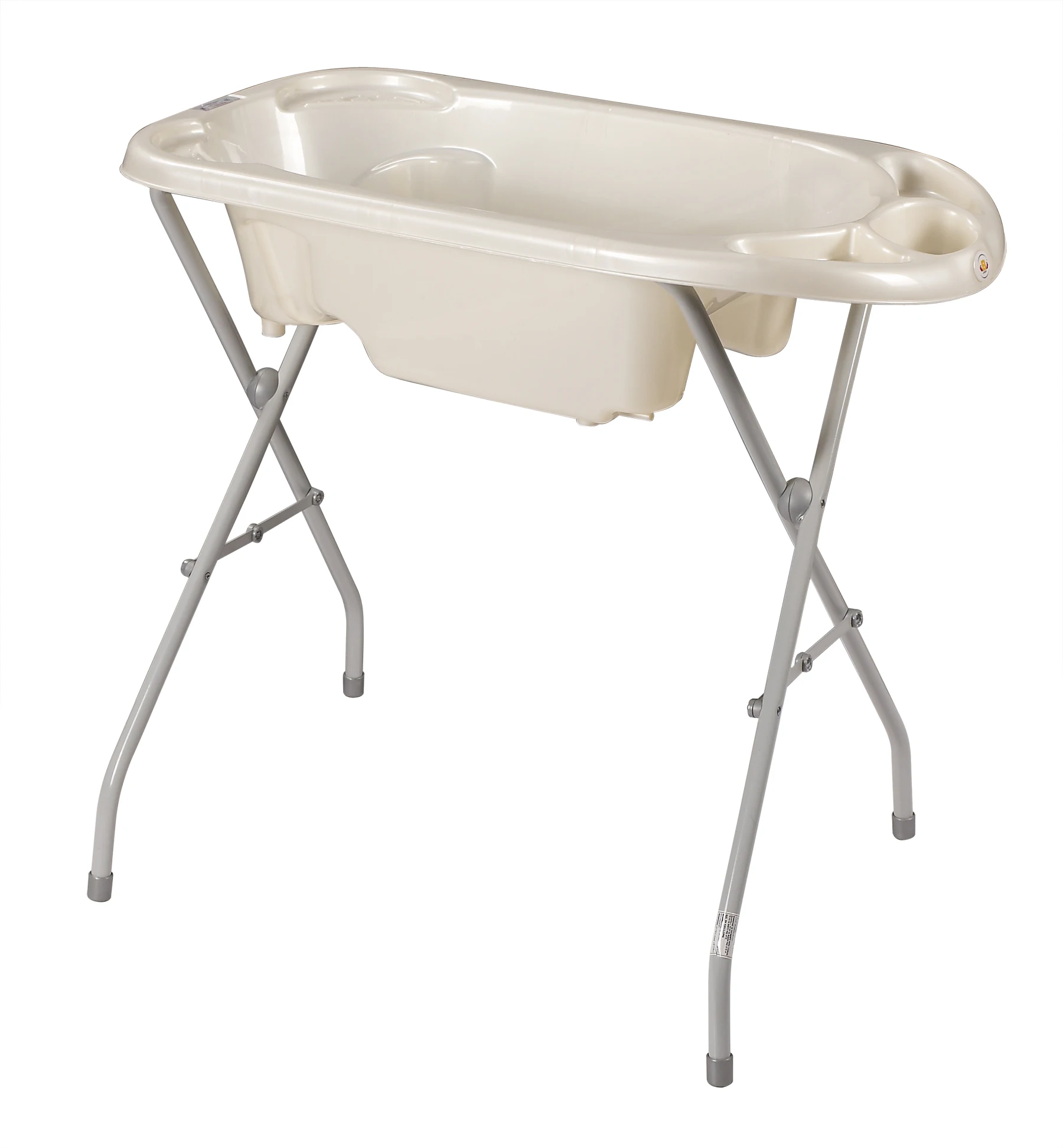 Baby plastic bathtub high quality with steel stand infant bath tub transparent baby bath tub