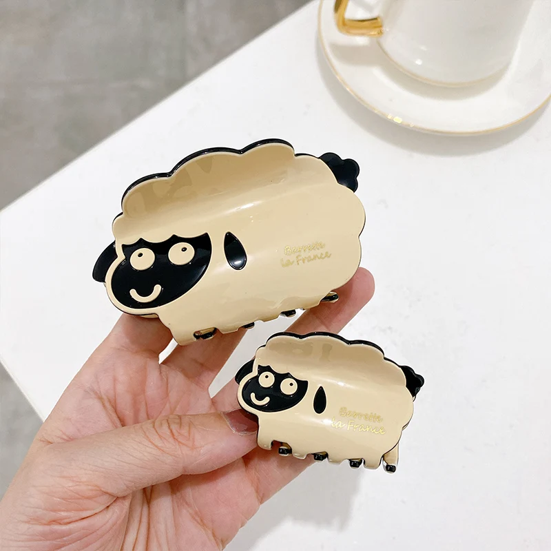 HONEY FLOWER 7cm 5cm Sizes Fashion Sheep Cute Back Head Acetate Crab Hair Claw Clip