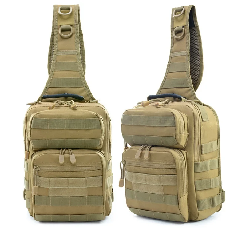 Sports Small Outdoor Tactical Camouflage Shoulder Sling Bag Fanny Pack 600D Nylon Chest Bag Molle Rucksack