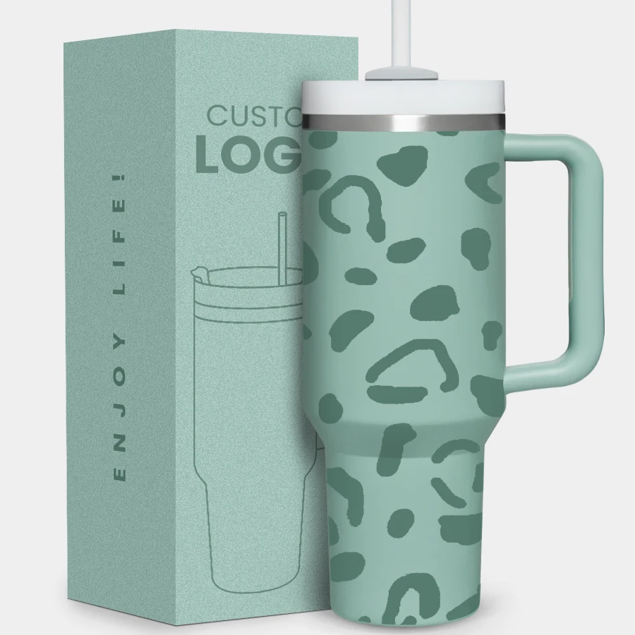 Quencher tumbler 40oz with handle h2.0 adventure stanley cup 40 oz custom logo