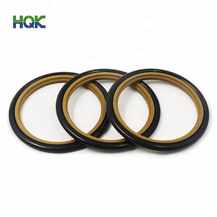 High Pressure Resistant PTFE + NBR / FKM Rod Step Oil Seal Ring for Hydraulic Cylinder