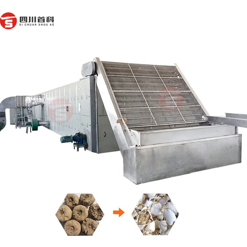 Shouchuang OEM/ODM Konjak Drying Process Line Fruit Herb Drying Machine Porang Konjac Dryer Machine