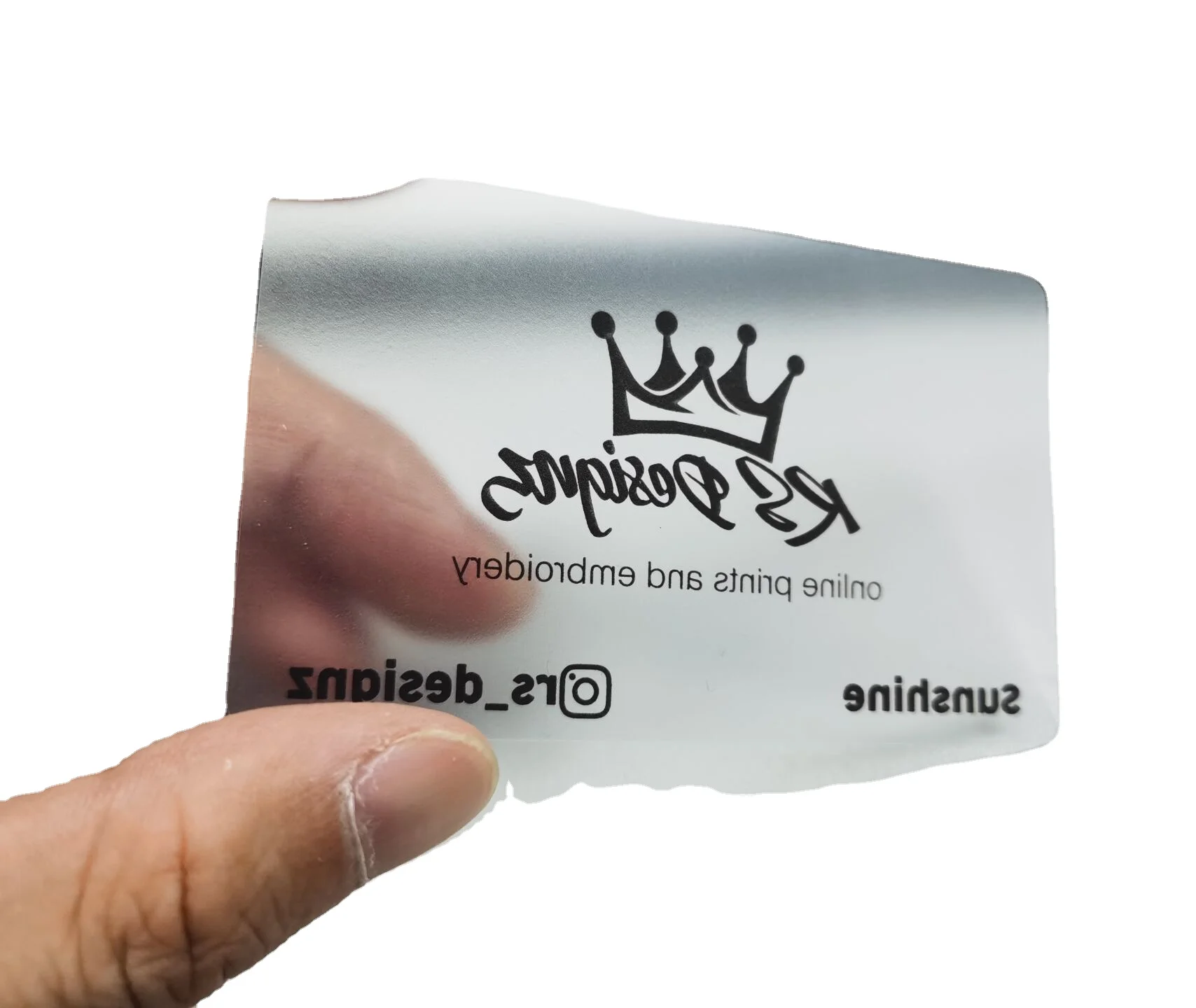 Transparent sheet/metal business card best selling products in america 2023