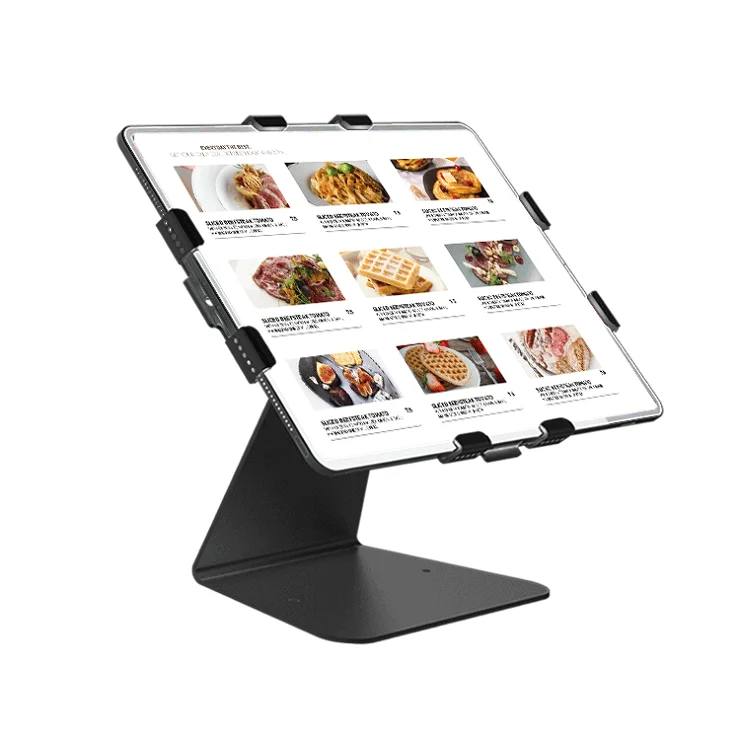 7-13' anti-theft ordering machine stand for tablet adjustable aluminium alloy android tablet POS system stand for shop