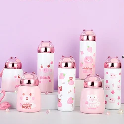 Personality stainless steel thermos flask mini pink insulated cup