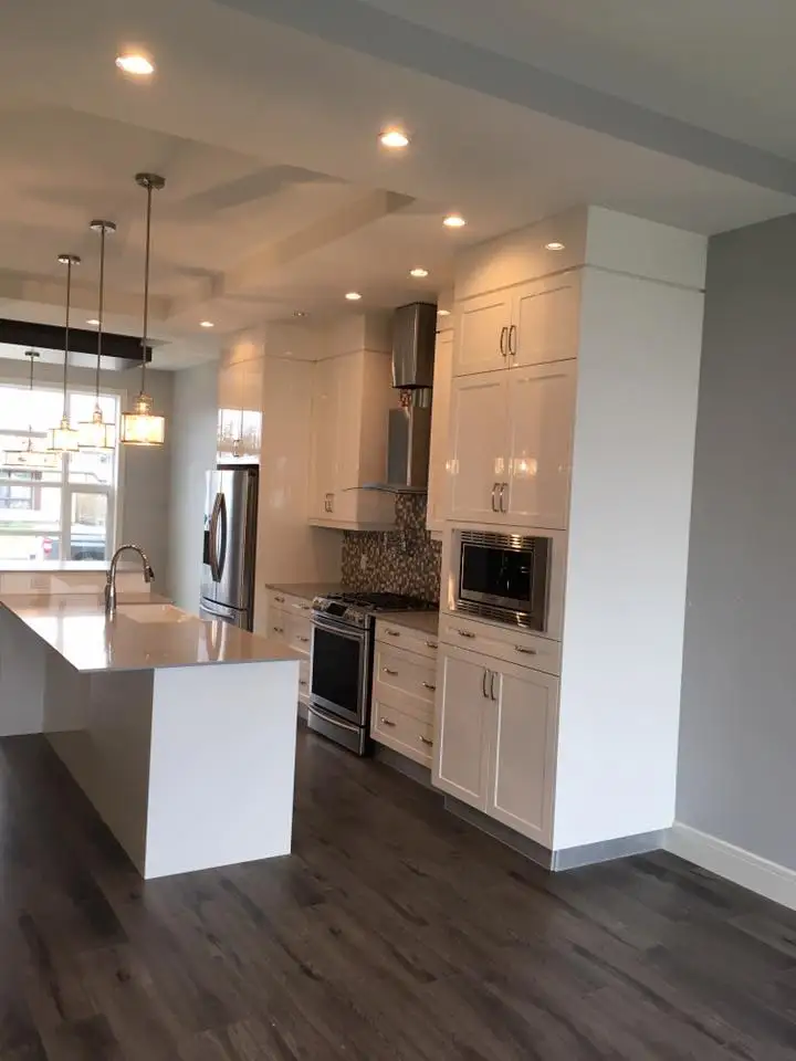 Welbom Trending Popular White High Gloss White Best Paint Finish My Kitchen Cabinets with Island for Beginners