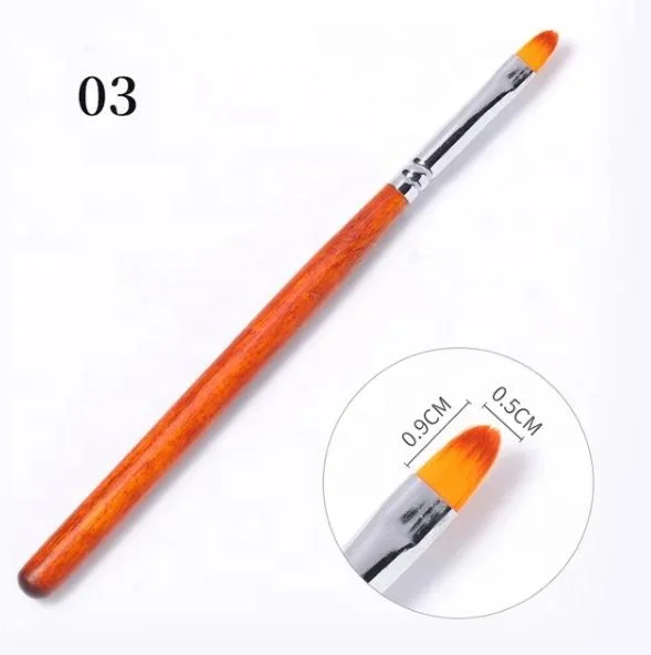1 Pc Gradient Bloom Nail Art Painting Brush Pen UV Gel Nail Art Brush With Wood Handle Nylon Hair Draw Manicure Nails Tool