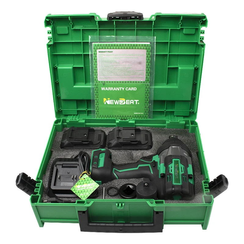 NewBeat Car Nut Brushless Electric Battery Power Wrenches High Torque Heavy Duty Cordless Impact Wrench 3/4