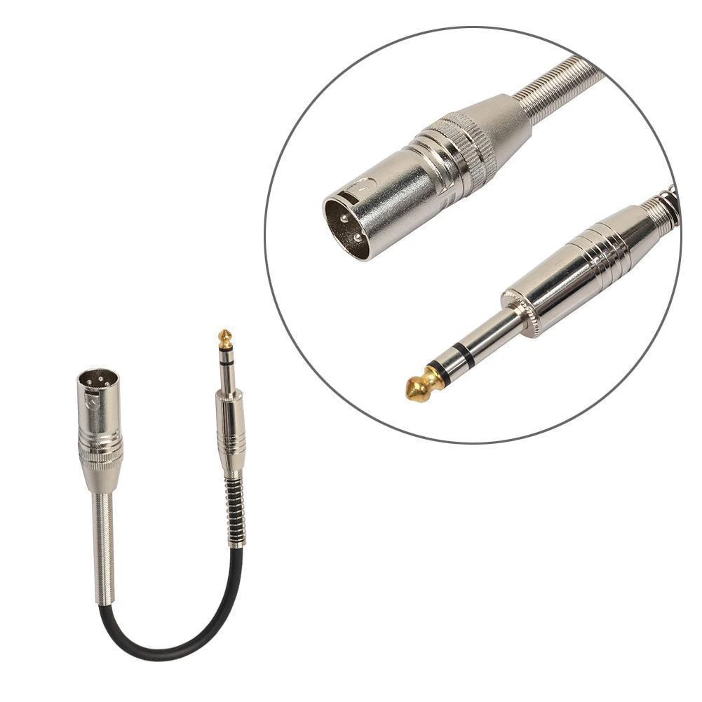 Factory 0.3m zinc alloy head stereo 6.35 revolution XLR public audio line