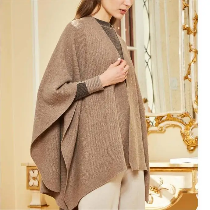 2024 Manufacturer Custom Cotton Wool Cashmere Knitted Shawls Women Ladies Plain Shawls And Scarves