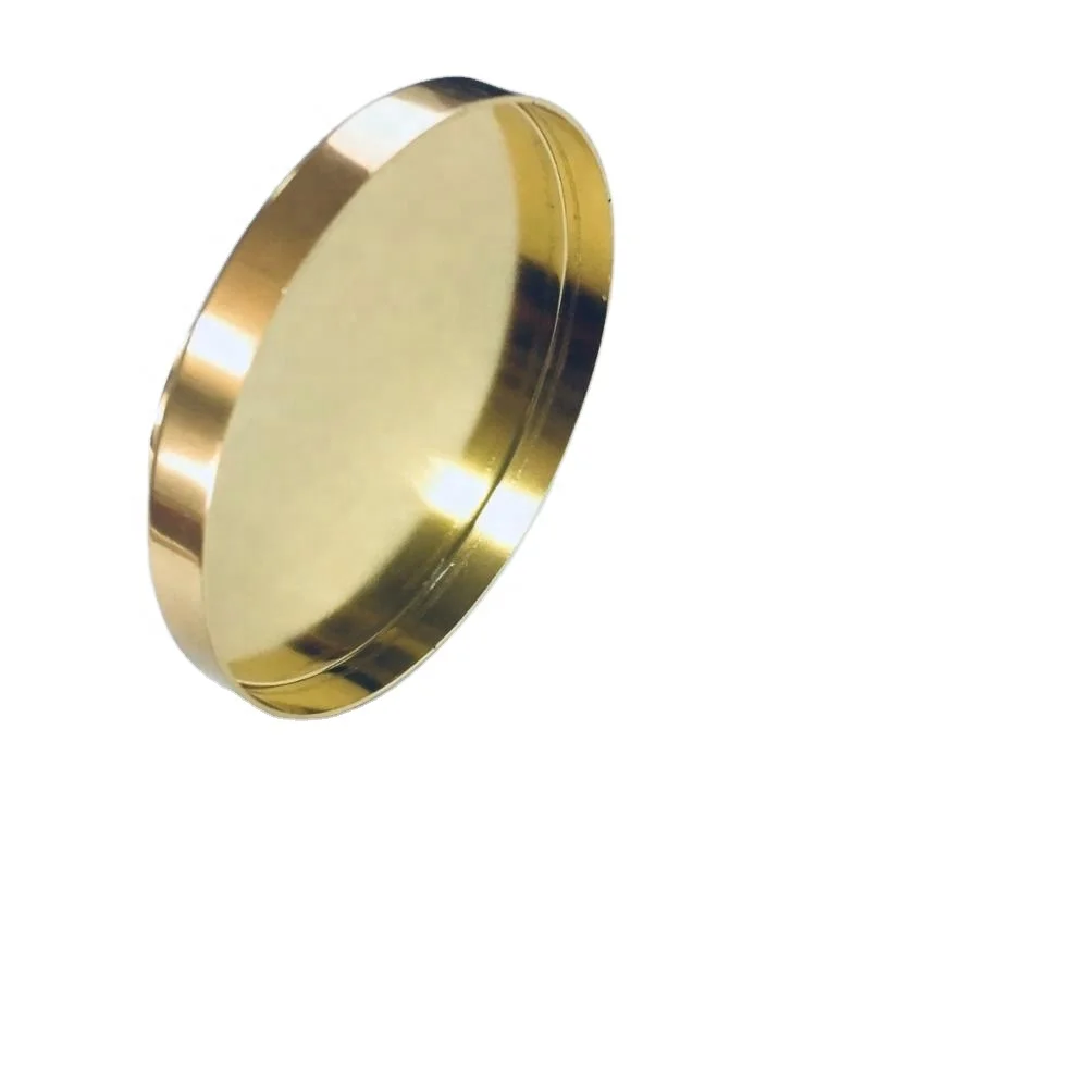 shinny gold aluminum cover for candle jar