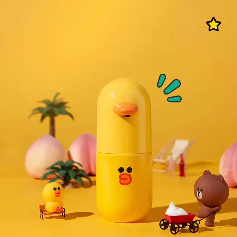 Line friends simpleway foaming soap dispenser automatic kitchen foam liquid pump hand washing touch-free infrared soap dispenser