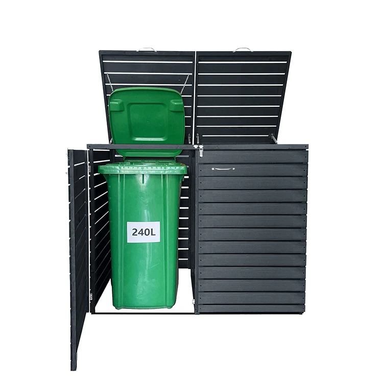 New design garden sets outdoor furniture patio storage bins garbage bin shed with lid