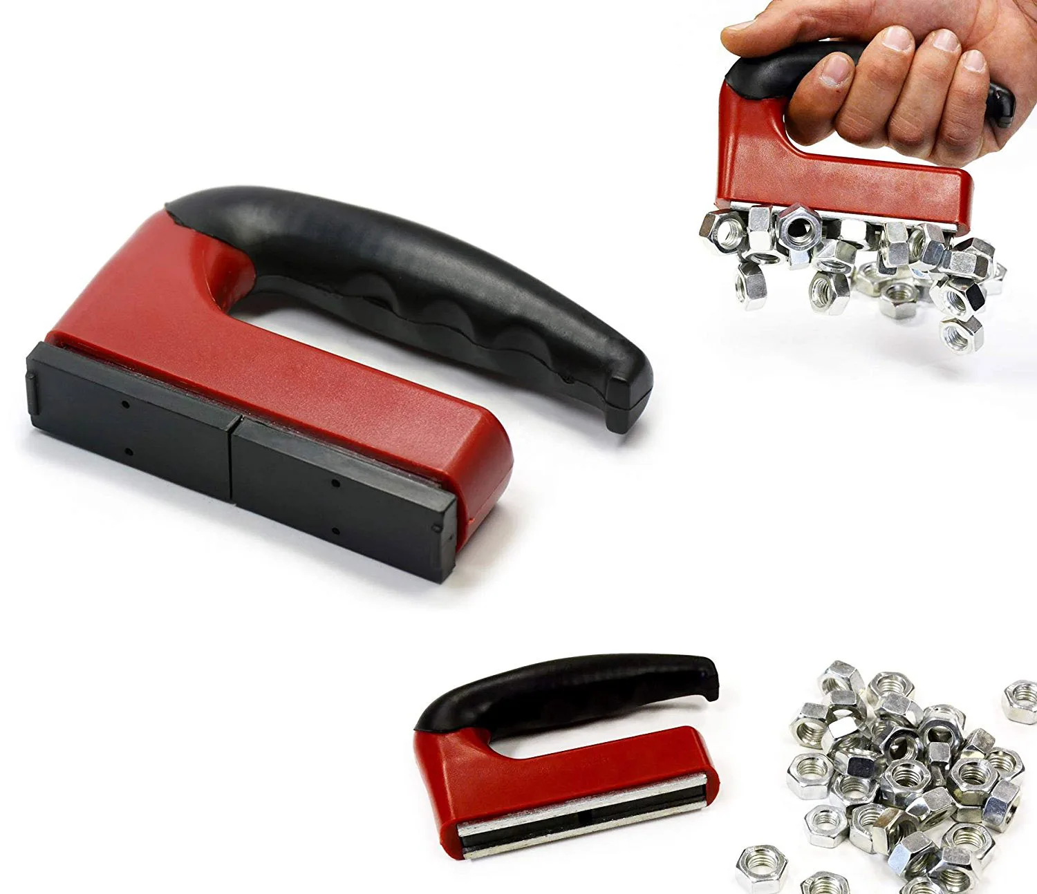Dailymag Great Red Magnetic Pick up Tool 100 lbs Powerful Magnetic Lifter with Ergonomic Rubber Handle