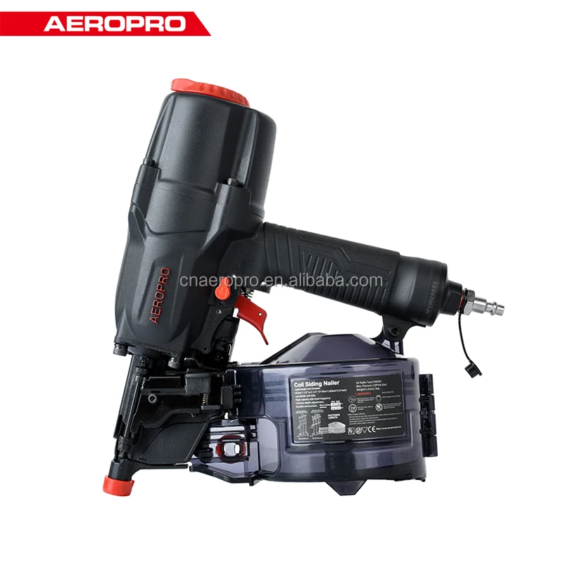AEROPRO CN65RA 2-1/2IN Air Coil Siding Nail Gun High Industrial Quality Pneumatic Nailer Adjustment for Furniture & Pallet