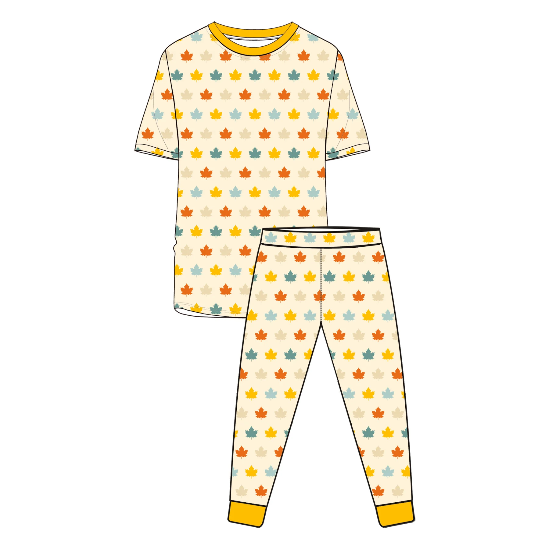Ultra Soft Bamboo Kids Pajama Set with Custom Prints Breathable and Hypoallergenic Two Piece Nightwear for Year Round Comfort