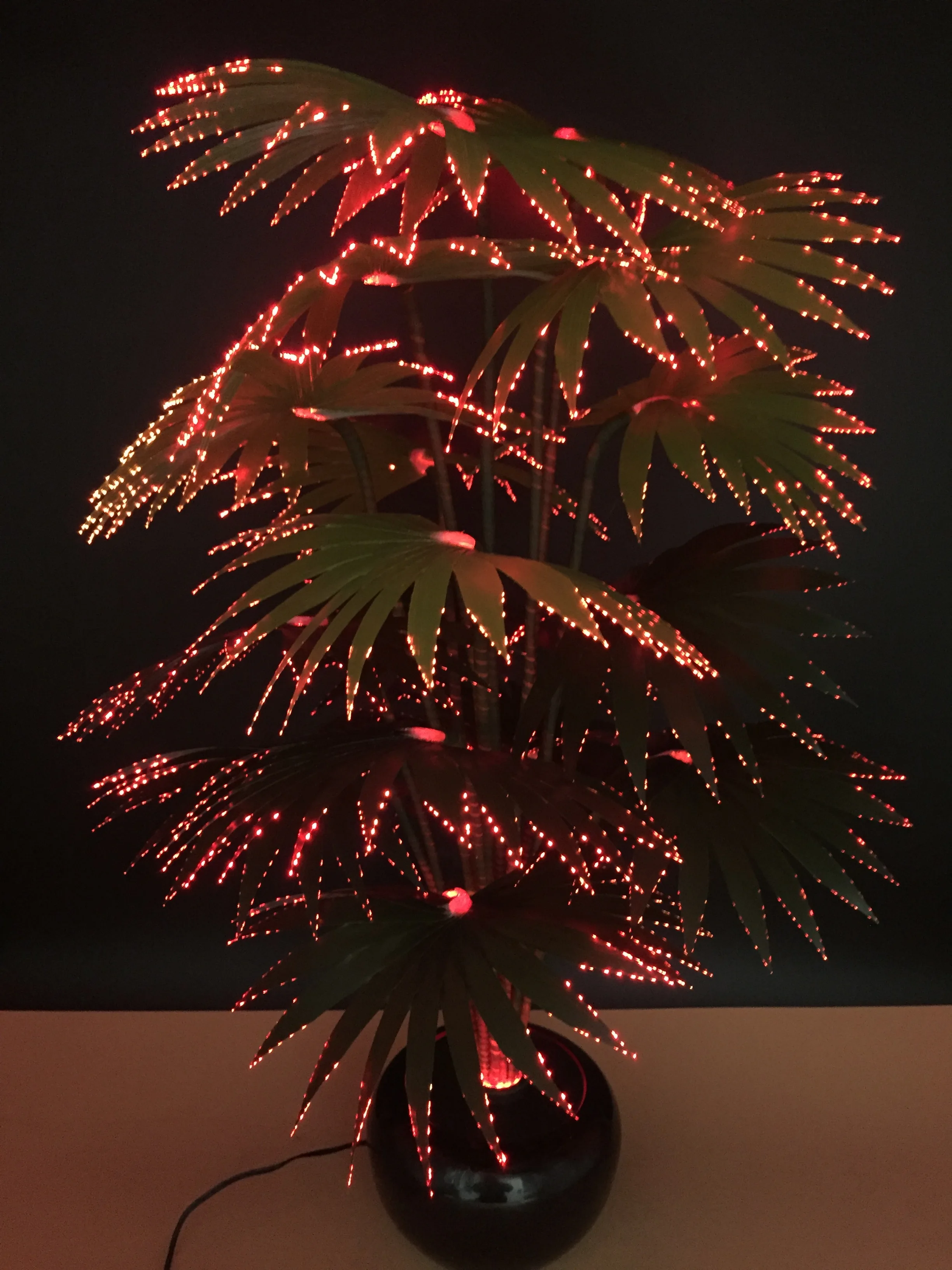 2024 Newest Premium Decoration Fiber Optic Artificial Palm Tree with LED RGB light Home Office Christmas Palm Tree