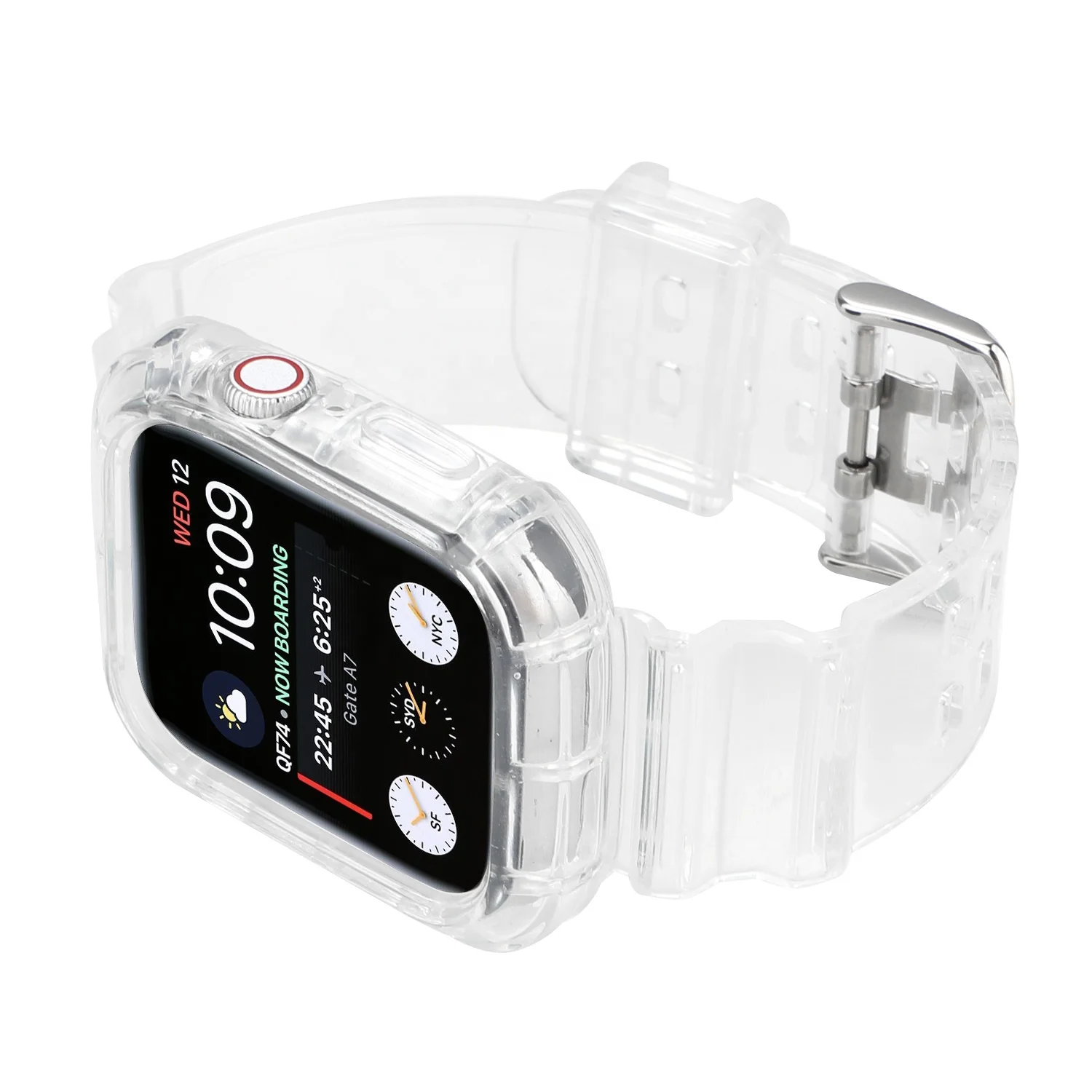 Прозрачный ремешок из ТПУ для Apple Watch сменный Браслет наручных часов мужчин и женщин 38 мм