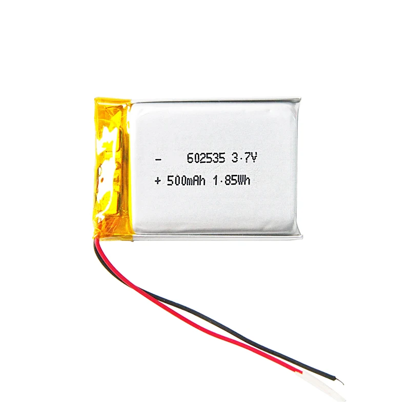 High Quality 500mAh 600mAh 3.7V Polymer Lithium-Ion Battery 602535 602530 Flat Lipo Batteries Cell With Connector And Wires