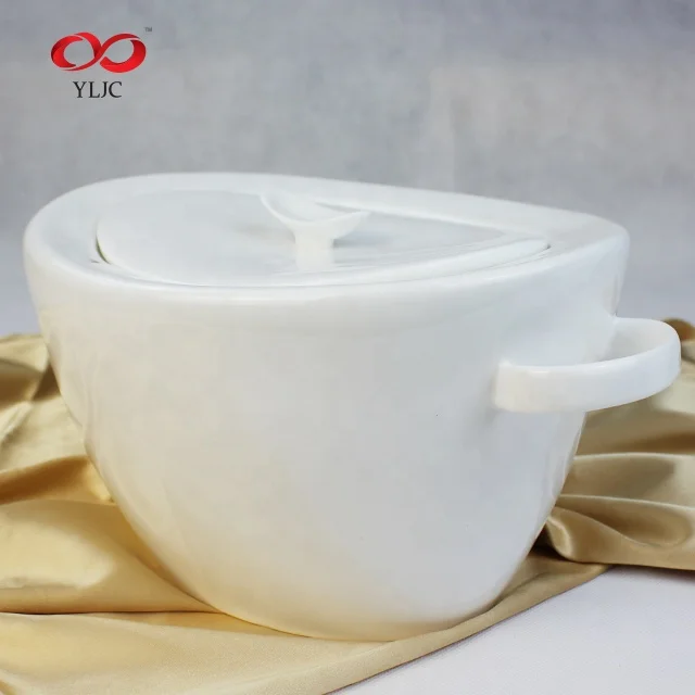 cheap price bone china custom manufacturers white porcelain ceramic soup tureen