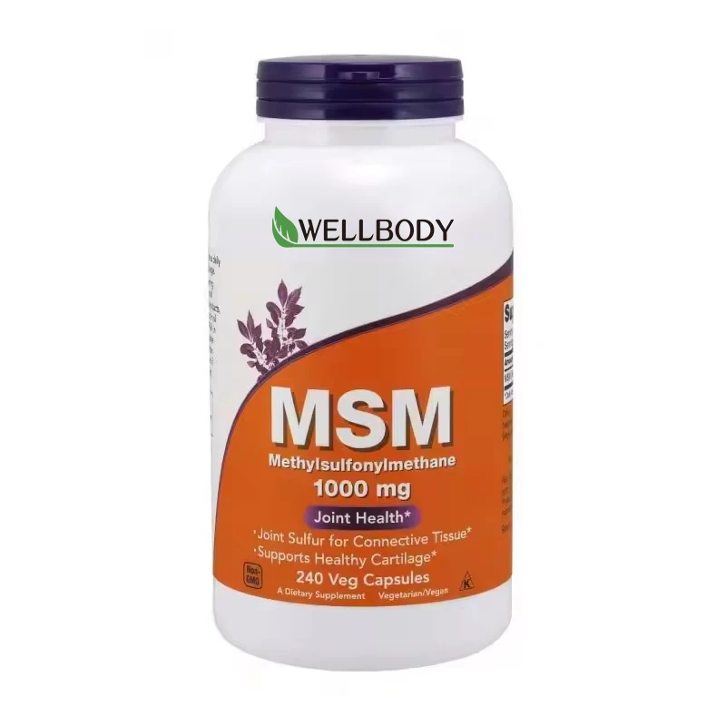 WELLBODY OEM/ODM private label factory supply Halal natural organic MSM Capsules Health Supplements dietary
