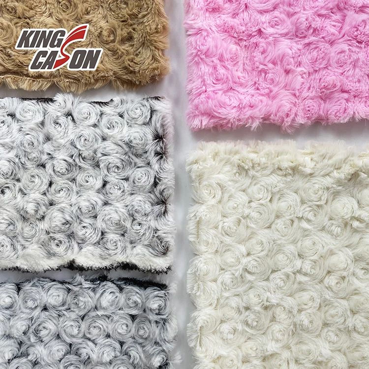 KINGCASON Good Service 100% Polyester Back Print Solid Gradient Rabbit Faux Fur For Hair Accessories Headband