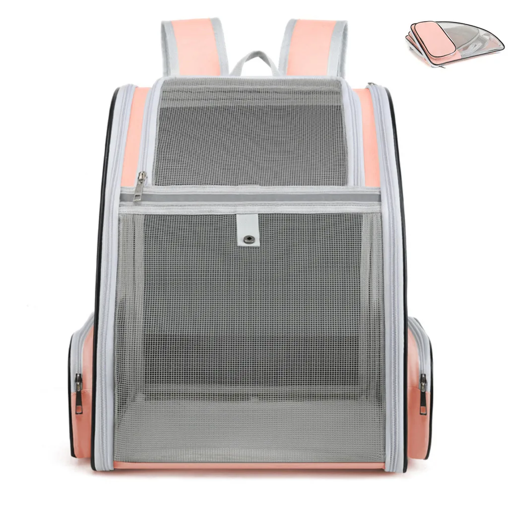 Customized Fashionable Fully Ventilated Mesh Portable Airline Approved Pet Carrying Backpack Breathable Mesh Cat Dog Carrier Bag
