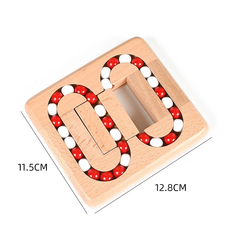 Factory wholesale flat ball hole lock science puzzle wooden intelligent creative bead maze toys