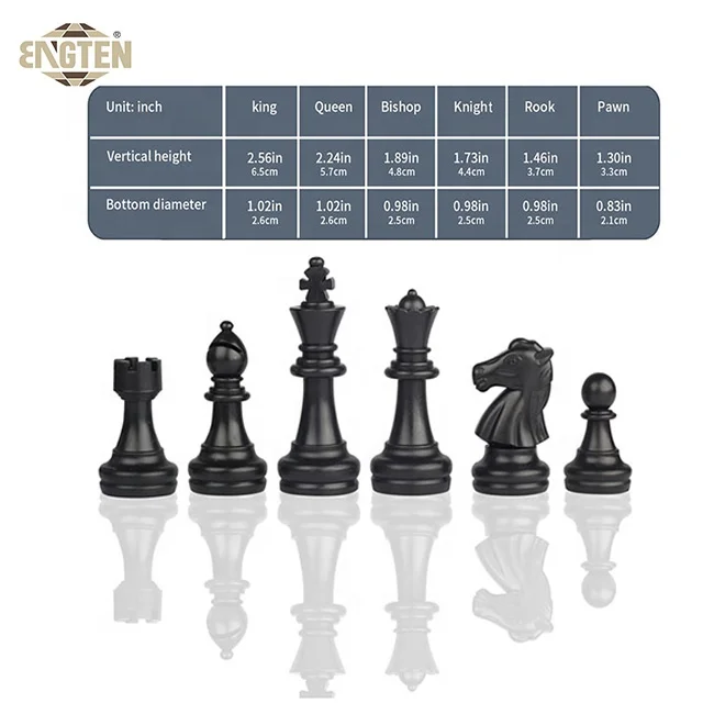 Educational Chess Game Plastic Folding Board Game Set Interior  Storage Chess Pieces Magnetic Custom Chess
