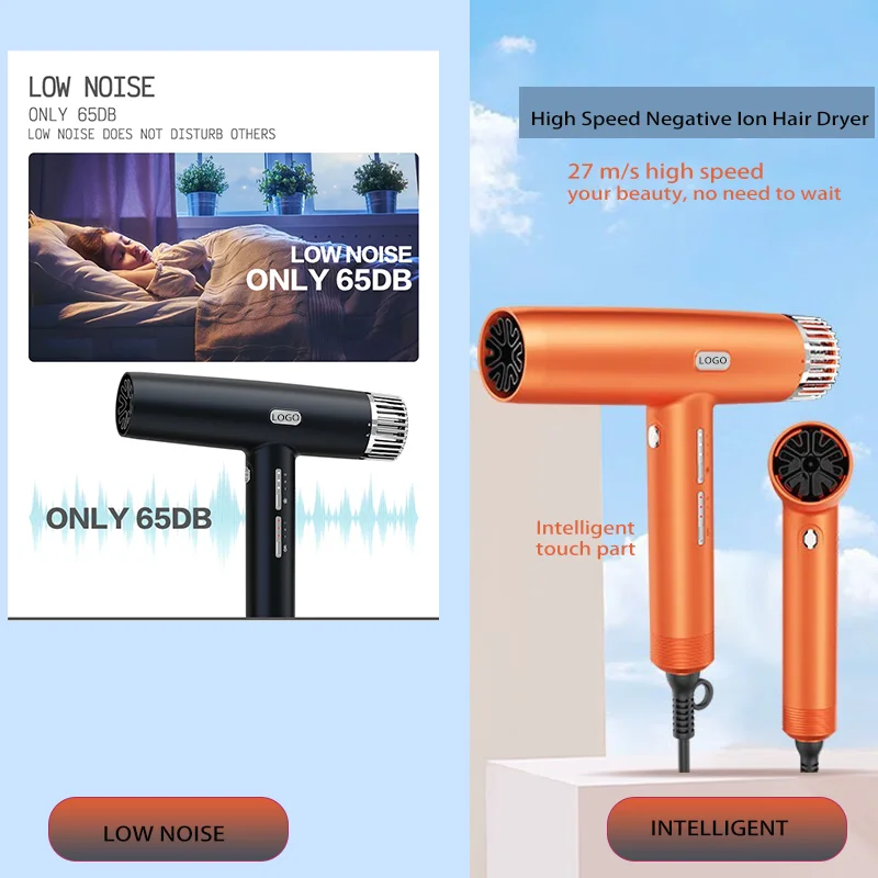 1800w Hair Dryer Professional New T Shape Design Super Electric Reverse Brushless Anion Bldc Motor Strong Airflow Hair Dryer