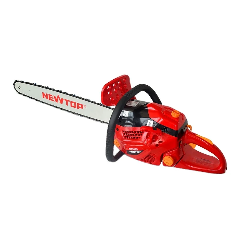 New design gasoline chainsaw 49.3cc petrol chainsaw 5200 gas chain saw for forest with spare parts